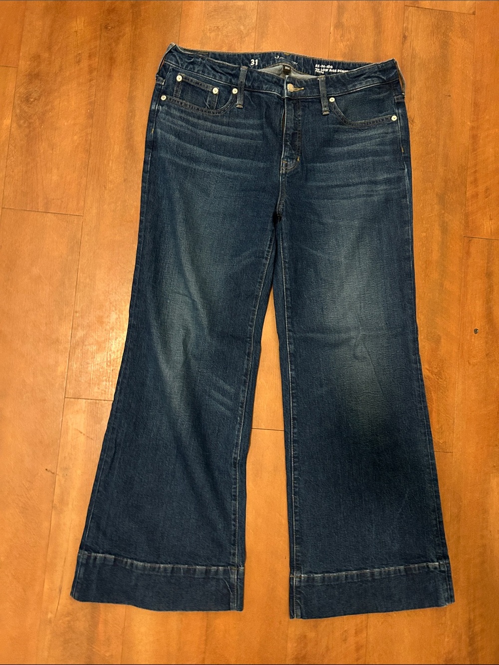 J. Crew Dark Blue Wide Leg Jeans